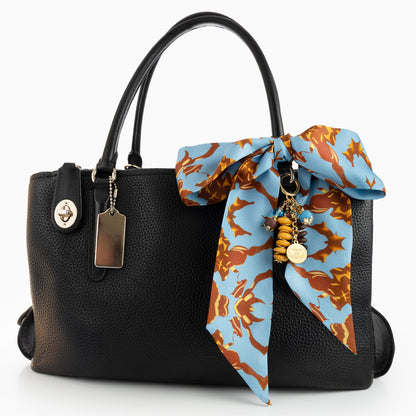 Nkasi Skinny Scarf- Blue & Brown