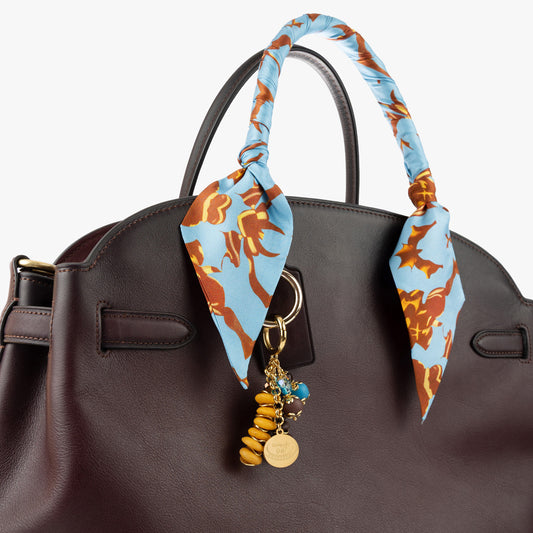 Nkasi Skinny Scarf- Blue & Brown