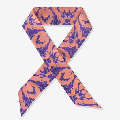 Nkasi Skinny Scarf - Pink & Blue