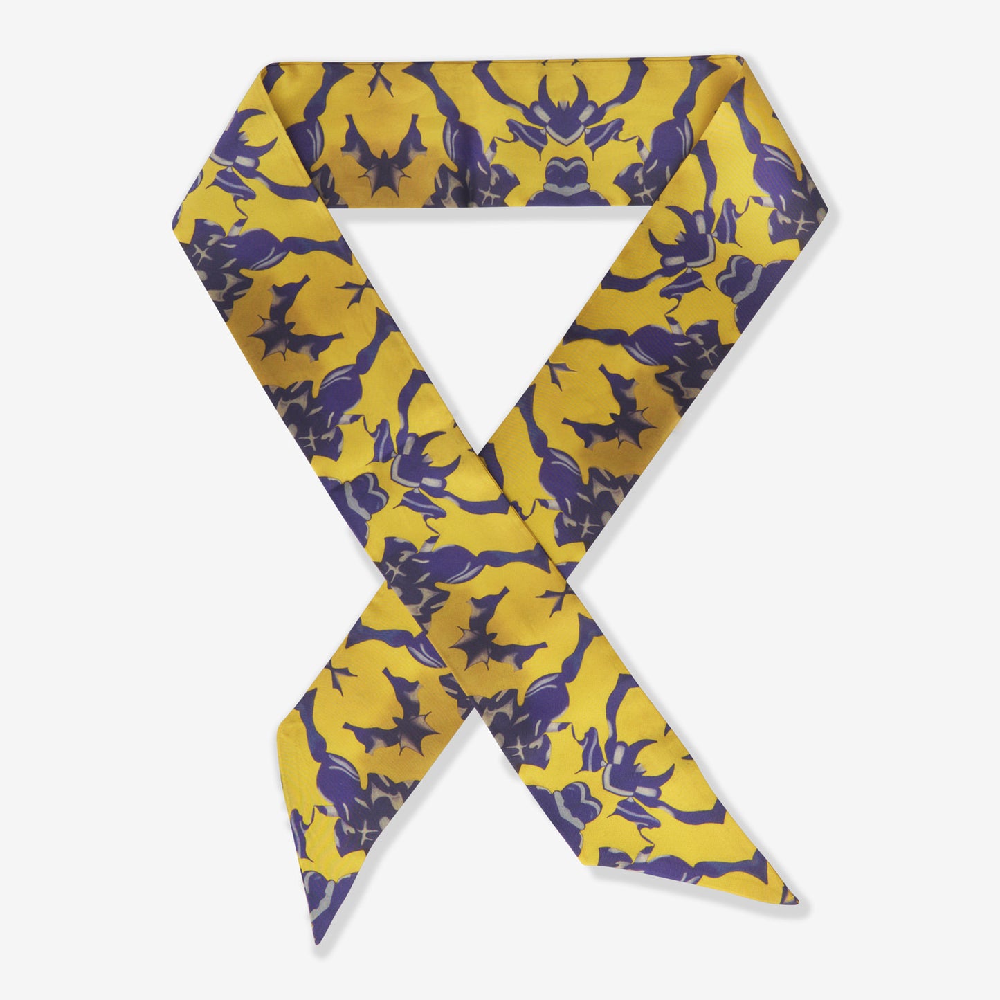 Nkasi Skinny Scarf- Yellow & Blue
